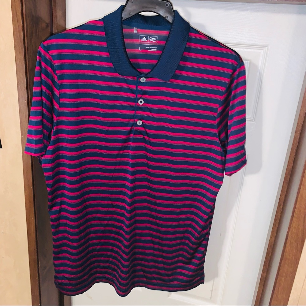 Large adidas button polo